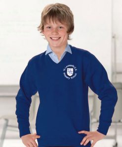 St. Leonards Bright Royal V Neck Sweatshirt DL853