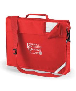 Brindle Gregson Lane Red book bag with strap (QD457)